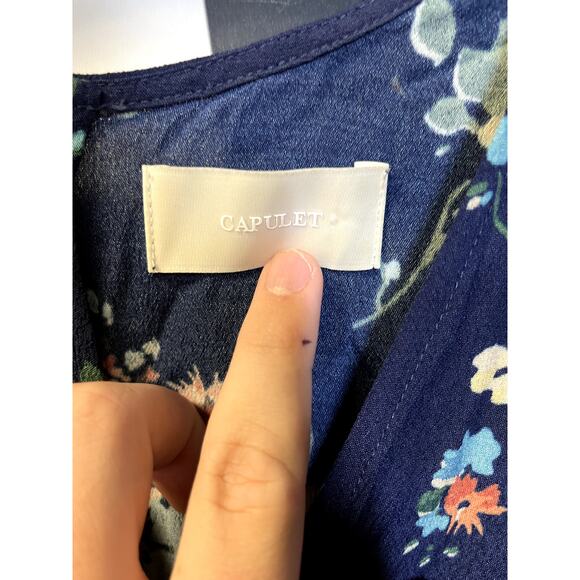 CAPULET Nat V-Neck Wide Leg Jumpsuit Full Length in Sedona Floral Size S - Picture 7 of 10